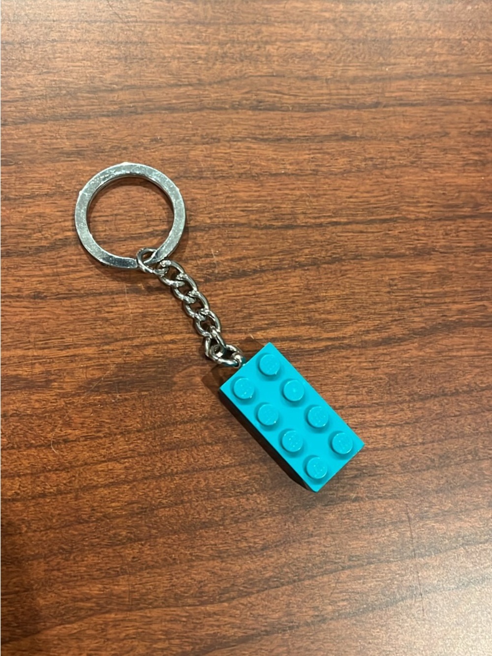 Teal Brick Keychain
